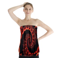 Chinese Lantern Festival For A Red Fractal Octopus Strapless Top by jayaprime