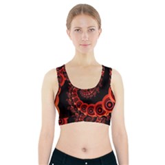 Chinese Lantern Festival For A Red Fractal Octopus Sports Bra With Pocket by jayaprime