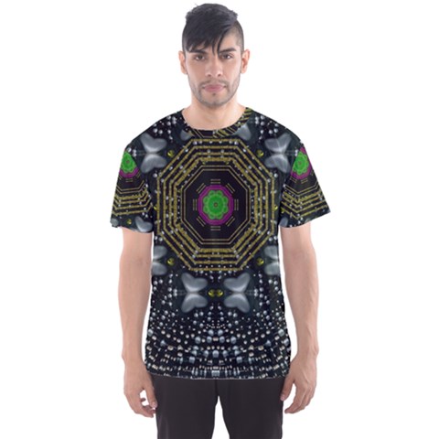 Leaf Earth And Heart Butterflies In The Universe Men s Sports Mesh Tee by pepitasart