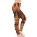 Beautiful Gold And Brown Honeycomb Fractal Beehive Leggings  View4