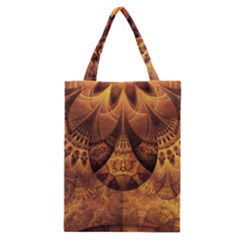 Beautiful Gold And Brown Honeycomb Fractal Beehive Classic Tote Bag by jayaprime