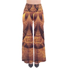 Beautiful Gold And Brown Honeycomb Fractal Beehive Pants by jayaprime