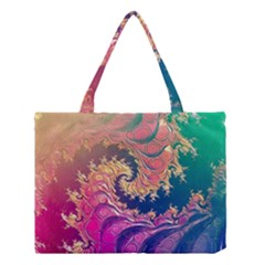 Rainbow Octopus Tentacles in a Fractal Spiral Medium Tote Bag