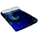 Nocturne of Scorpio, a Fractal Spiral Painting Fitted Sheet (California King Size) View2