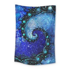 Nocturne Of Scorpio, A Fractal Spiral Painting Small Tapestry by jayaprime