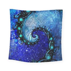 Nocturne Of Scorpio, A Fractal Spiral Painting Square Tapestry (small) by jayaprime