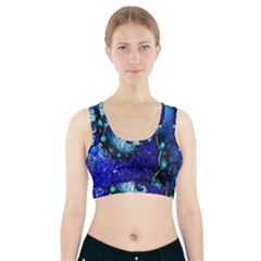 Nocturne Of Scorpio, A Fractal Spiral Painting Sports Bra With Pocket by jayaprime