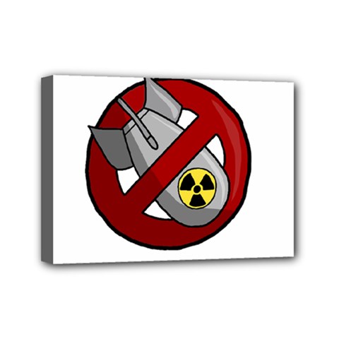 No Nuclear Weapons Mini Canvas 7  X 5  by Valentinaart