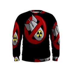 No Nuclear Weapons Kids  Sweatshirt by Valentinaart