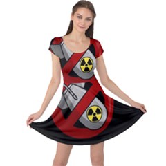 No Nuclear Weapons Cap Sleeve Dress by Valentinaart