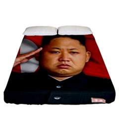 Kim Jong-un Fitted Sheet (california King Size) by Valentinaart