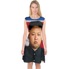 Kim Jong-un Capsleeve Midi Dress by Valentinaart