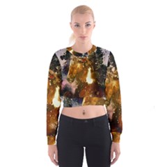 Wonderful Horse In Watercolors Cropped Sweatshirt by FantasyWorld7