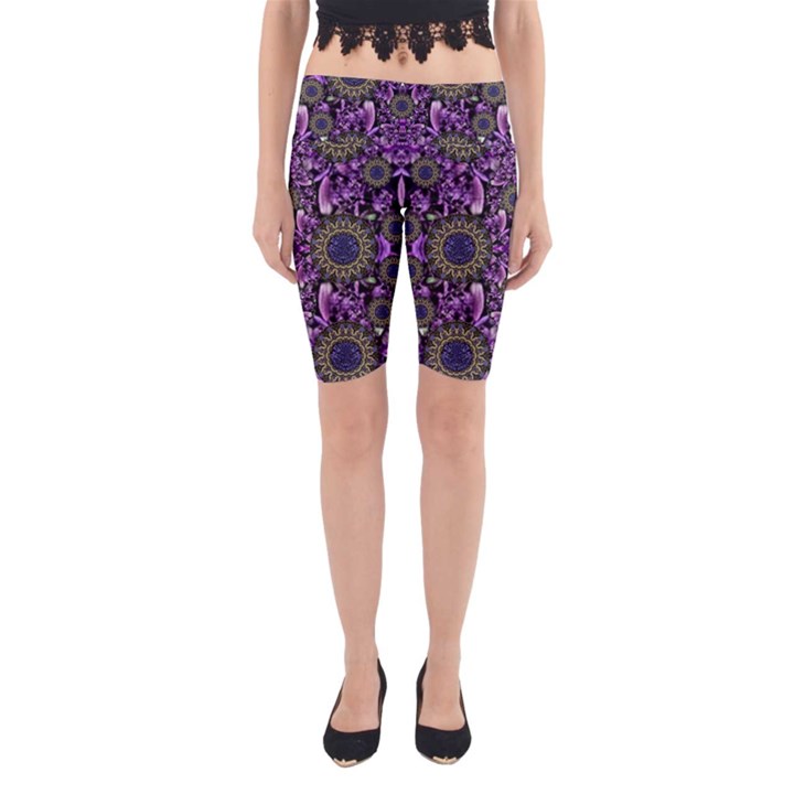 Flowers From Paradise In Fantasy Elegante Yoga Cropped Leggings