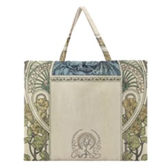 Art Nouveau Zipper Large Tote Bag by NouveauDesign