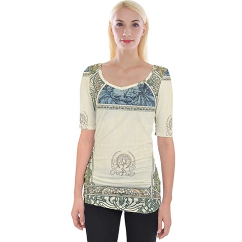 Art Nouveau Wide Neckline Tee by NouveauDesign