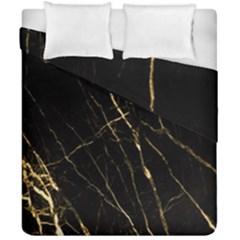 Black Marble Duvet Cover Double Side (california King Size) by NouveauDesign