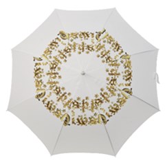 Happy Diwali Gold Golden Stars Star Festival Of Lights Deepavali Typography Straight Umbrellas by yoursparklingshop