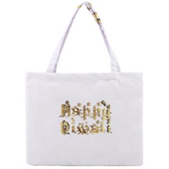 Happy Diwali Gold Golden Stars Star Festival Of Lights Deepavali Typography Mini Tote Bag by yoursparklingshop