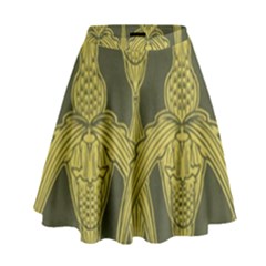Art Nouveau Green High Waist Skirt by NouveauDesign