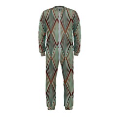 Art Deco Teal Brown Onepiece Jumpsuit (kids) by NouveauDesign