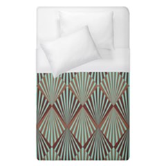 Art deco teal brown Duvet Cover (Single Size)