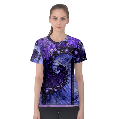 Beautiful Violet Spiral For Nocturne Of Scorpio Women s Sport Mesh Tee by jayaprime