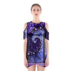 Beautiful Violet Spiral For Nocturne Of Scorpio Shoulder Cutout One Piece by jayaprime