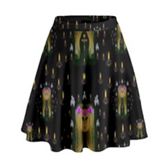 Queen In The Darkest Of Nights High Waist Skirt by pepitasart