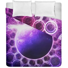 Beautiful Violet Nasa Deep Dream Fractal Mandala Duvet Cover Double Side (california King Size) by jayaprime