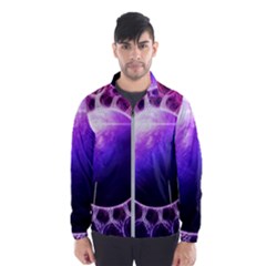 Beautiful Violet Nasa Deep Dream Fractal Mandala Wind Breaker (men) by jayaprime