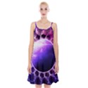 Beautiful Violet NASA Deep Dream Fractal Mandala Spaghetti Strap Velvet Dress View1