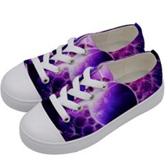 Beautiful Violet Nasa Deep Dream Fractal Mandala Kids  Low Top Canvas Sneakers by jayaprime