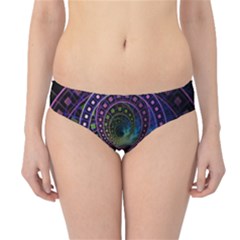 Oz The Great With Technicolor Fractal Rainbow Hipster Bikini Bottoms by jayaprime