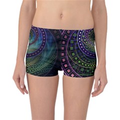 Oz The Great With Technicolor Fractal Rainbow Reversible Boyleg Bikini Bottoms by jayaprime