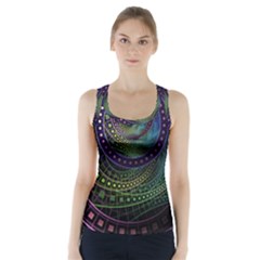 Oz The Great With Technicolor Fractal Rainbow Racer Back Sports Top by jayaprime