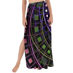 Oz The Great With Technicolor Fractal Rainbow Maxi Chiffon Tie-up Sarong by jayaprime