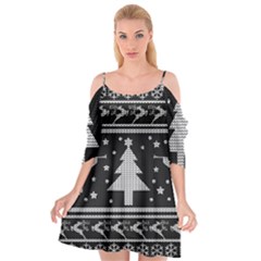 Ugly Christmas Sweater Cutout Spaghetti Strap Chiffon Dress by Valentinaart