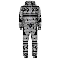 Ugly Christmas Sweater Hooded Jumpsuit (men)  by Valentinaart