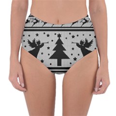 Ugly Christmas Sweater Reversible High-waist Bikini Bottoms by Valentinaart