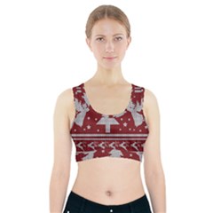 Ugly Christmas Sweater Sports Bra With Pocket by Valentinaart