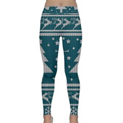 Ugly Christmas Sweater Classic Yoga Leggings by Valentinaart