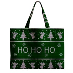 Ugly Christmas Sweater Zipper Mini Tote Bag