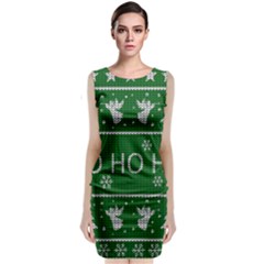 Ugly Christmas Sweater Classic Sleeveless Midi Dress by Valentinaart