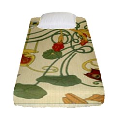 Floral Art Nouveau Fitted Sheet (single Size) by NouveauDesign