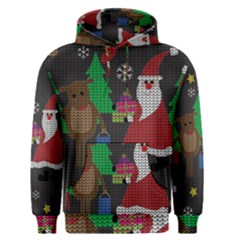 Ugly Christmas Sweater Men s Pullover Hoodie by Valentinaart