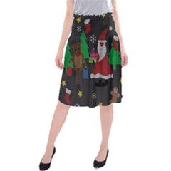 Ugly Christmas Sweater Midi Beach Skirt by Valentinaart