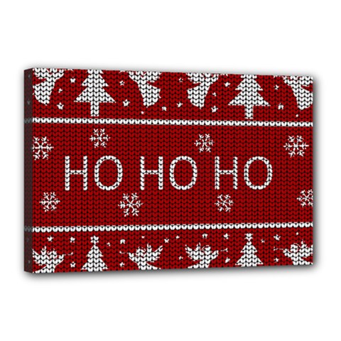 Ugly Christmas Sweater Canvas 18  x 12 