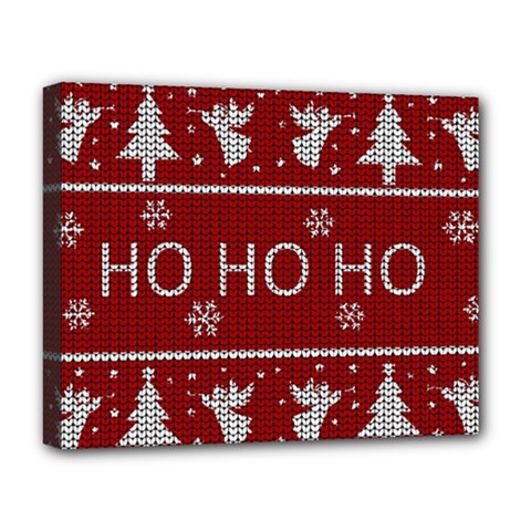 Ugly Christmas Sweater Deluxe Canvas 20  x 16  