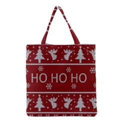 Ugly Christmas Sweater Grocery Tote Bag